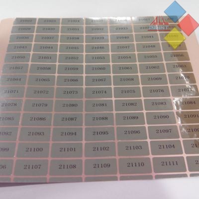 ETIQUETA PRECINTO DE GARANTIA CON NUMERO DE SERIE 2X1 CM PACK 91 ETIQUETAS